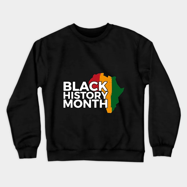 black history month map Crewneck Sweatshirt by Mstudio